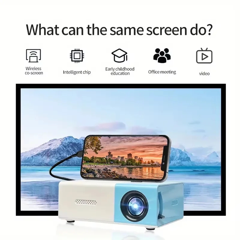 Home Cinema Entertainment - YG300 Home 4K HD Projector, Suitable