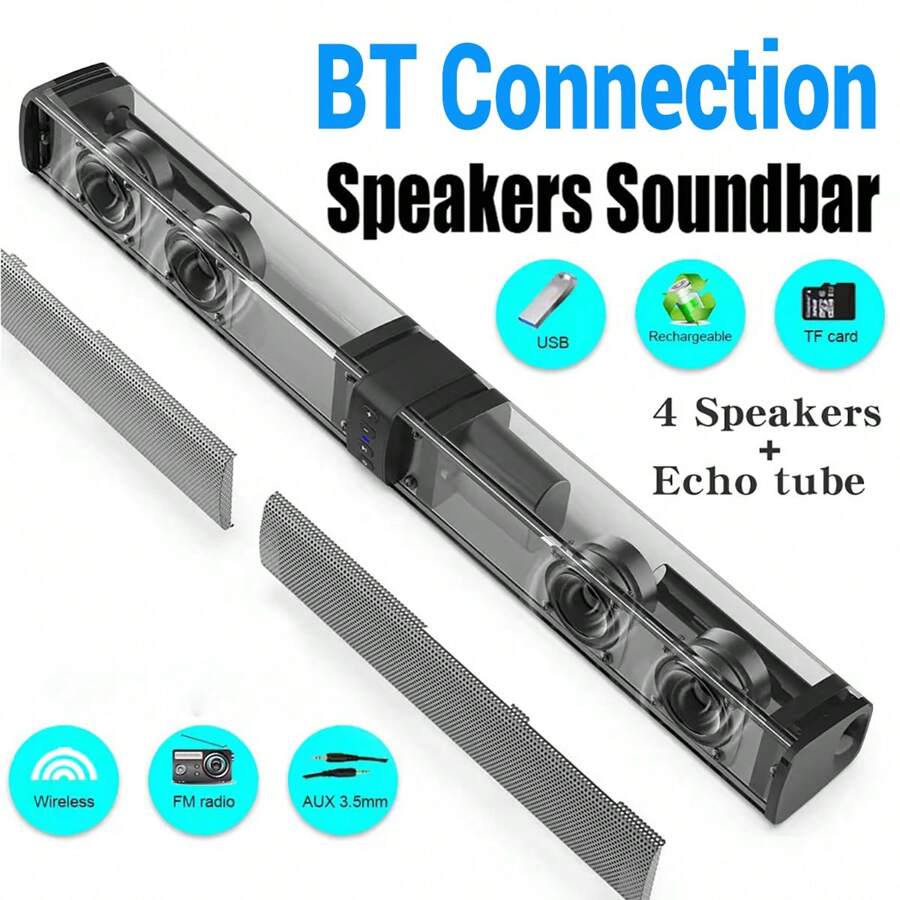 Bluetooth 5.0 Home TV Sound Ba - Home Cinema With Wireless Rear Speakers recension och pris