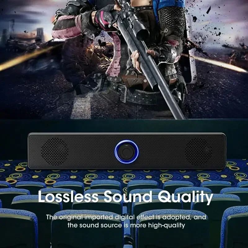 2.1CH Soundbar for TV/PC, Blue - Home Cinema With Wireless Rear Speakers recension och pris