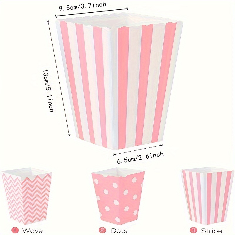 12pcs/pack, Pink Paper Popcorn - Home Cinema Theatre recension och pris
