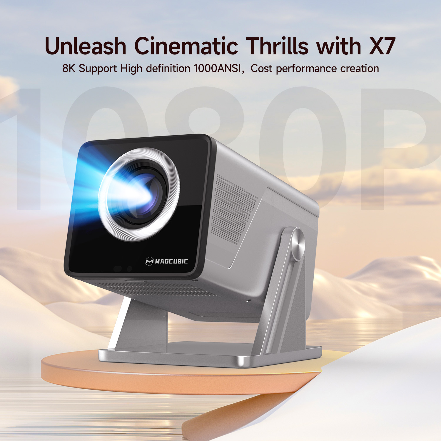 Magcubic 8K HD 1080P 1000ANSI  - Home Cinema Rack recension och pris