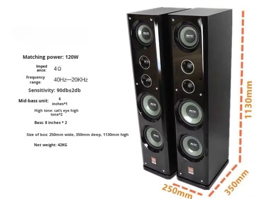 High-End 8-Inch Dual Floor-Sta - Home Cinema Rack recension och pris