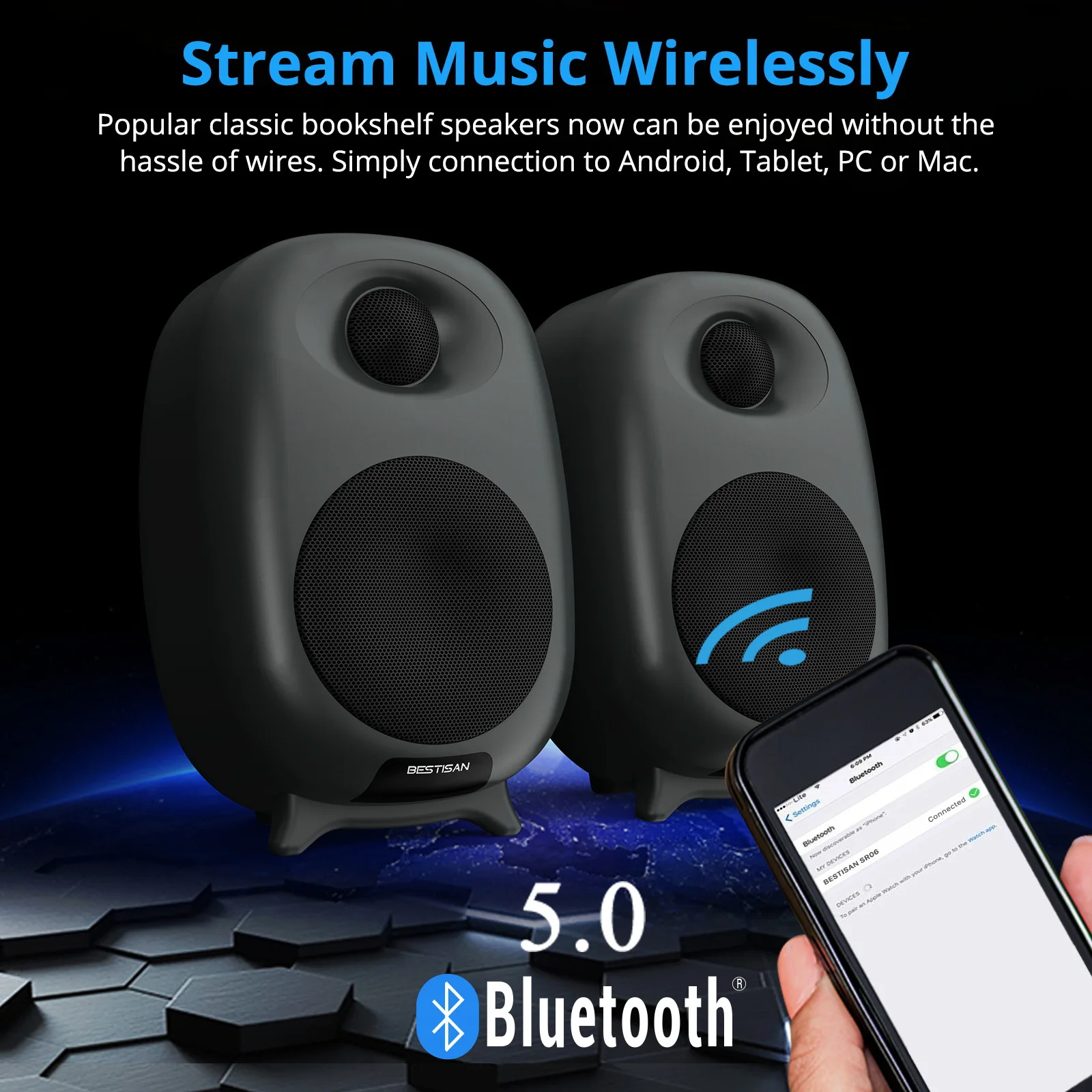 Bestisan SR06 80W Gaming Bluet - Home Cinema With Wireless Rear Speakers recension och pris