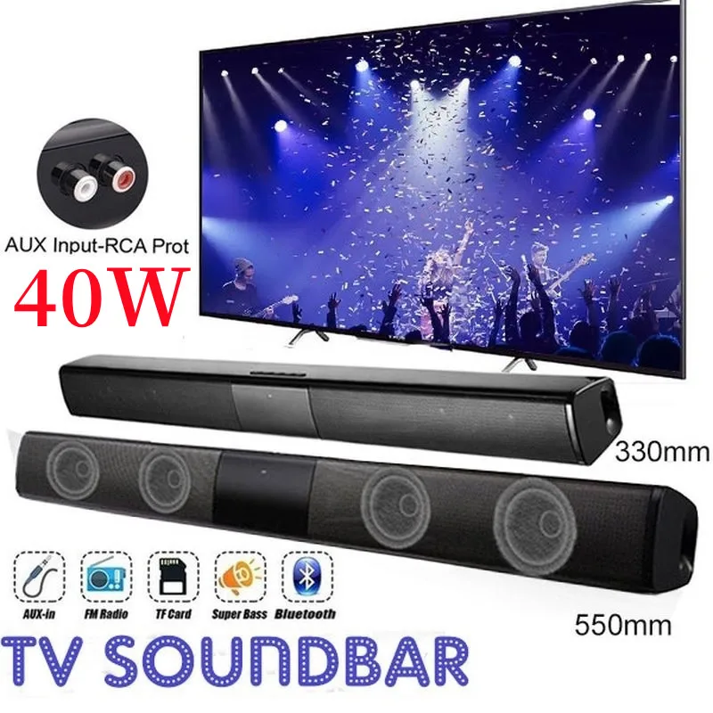 40W Soundbar TV Portable Bluet - Home Cinema With Wireless Rear Speakers recension och pris