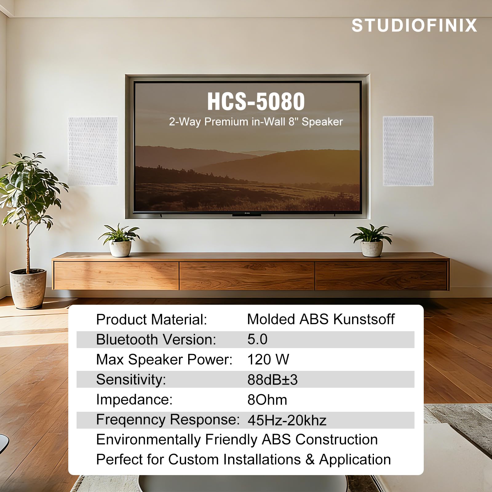 STUDIOFINIX 8 Inch 2 Way In Wa - Home Cinema Rack recension och pris