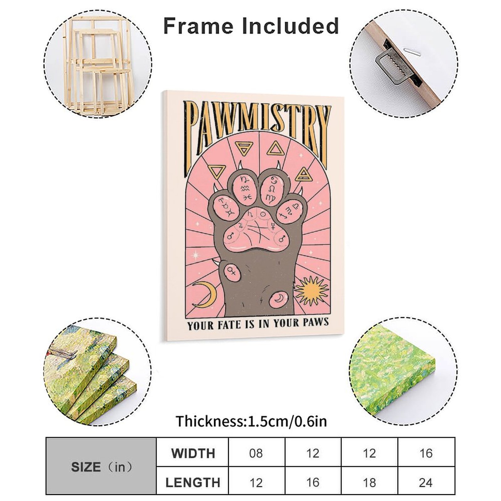 Pawmistry Canvas Painting Post - Home Cinema Decor recension och pris
