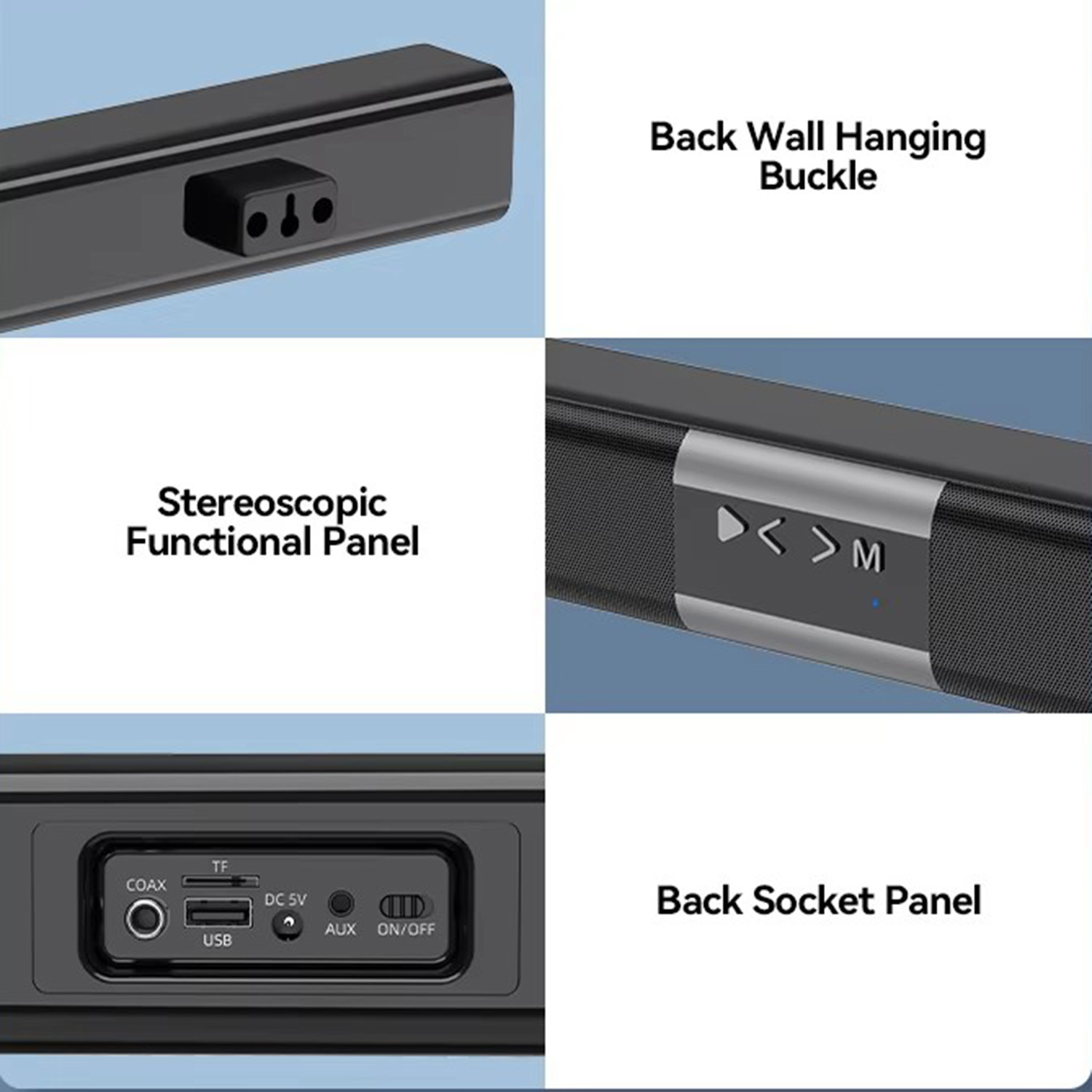 Soundbar Wireless Speaker, Bui - Home Cinema With Wireless Rear Speakers recension och pris